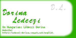 dorina ledeczi business card