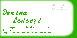 dorina ledeczi business card